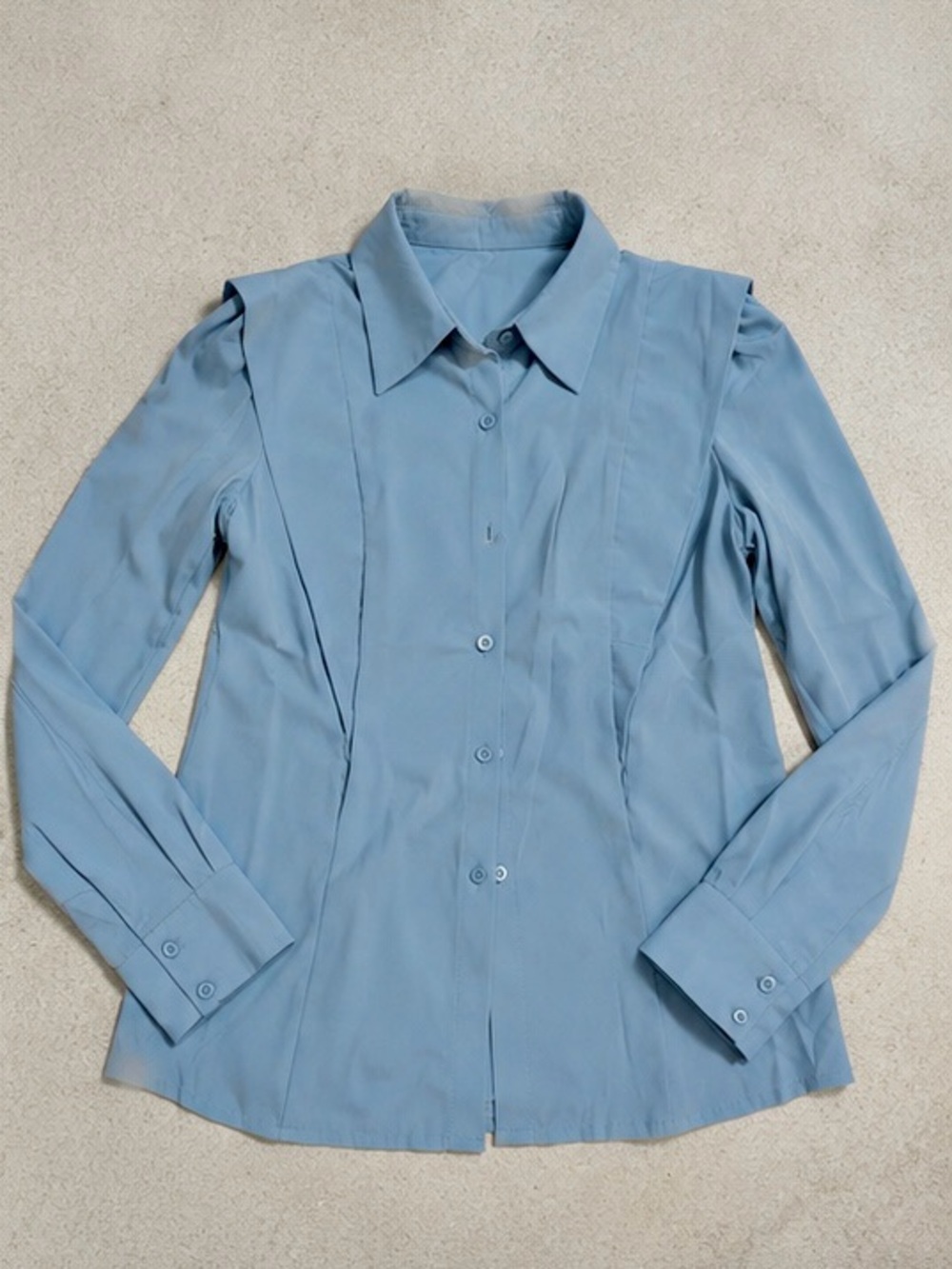 Long Sleeve Blue Button Down Shirt